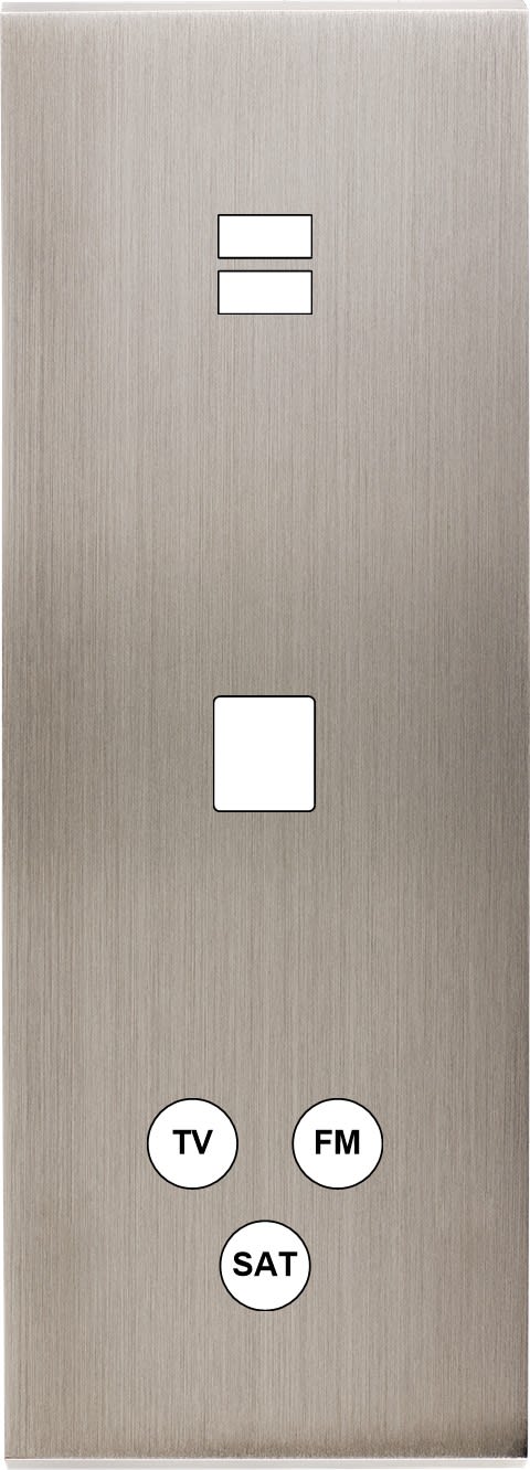 MODELEC - Façade Confidence Laiton Nickel Satine Triple Verticale U1 M1 C3