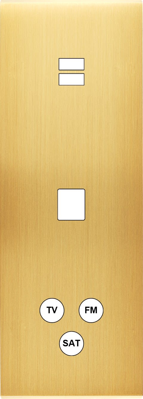 MODELEC - Façade Confidence Laiton Satine Triple Verticale U1 M1 C3