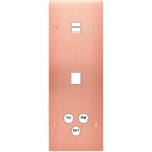 MODELEC - Façade Confidence Laiton Cuivre Satine Triple Verticale U1 M1 C3 Vis