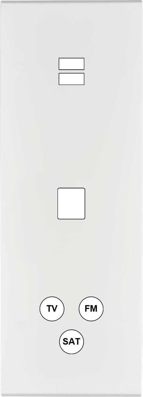 MODELEC - Façade Confidence Laiton Blanc Email Triple Verticale U1 M1 C3