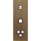 MODELEC - Façade Empreintes VOLUME Vieux Bronze Triple Verticale Chargeur USB 1 Média C3 M
