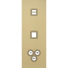 MODELEC - Façade Empreintes VOLUME Laiton Sat Triple Verticale Chargeur USB 1 Média C3 M