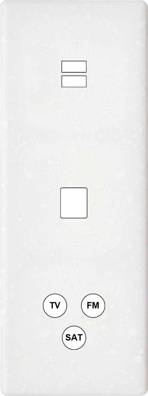 MODELEC - Façade Hitera Terrazzo Blanc Triple Verticale U1 M1 C3