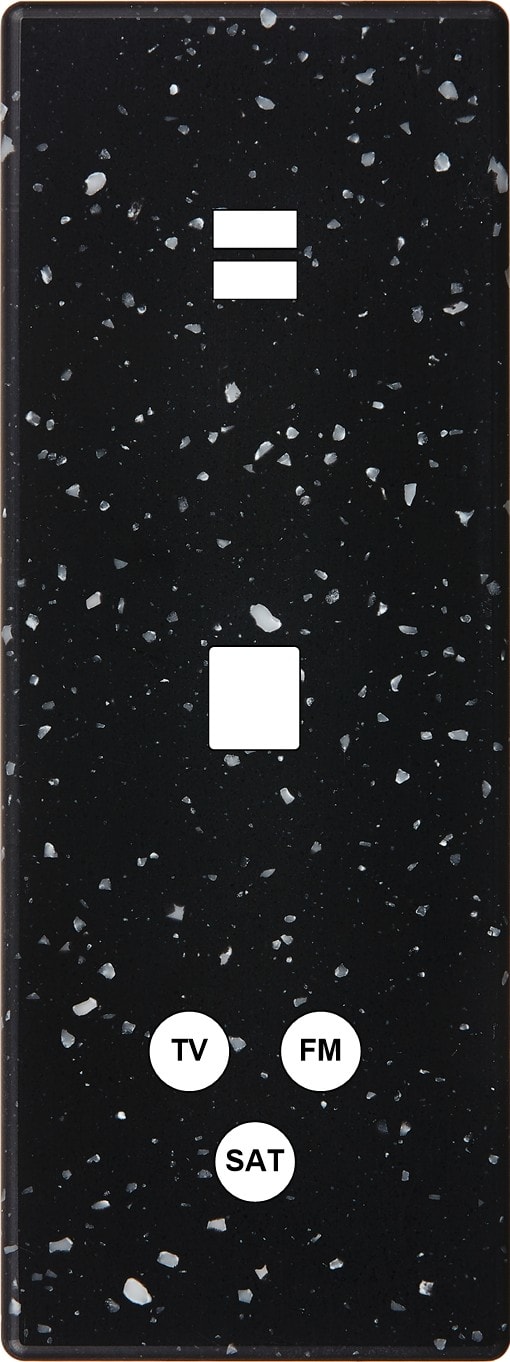 MODELEC - Façade Hitera Terrazzo Noir Triple Verticale U1 M1 C3