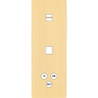 MODELEC - Façade "M" Laiton Brosse Tripl Verti 1 Chargeur USB 1 Media 1 Tv-Fm-Sat magnétiq