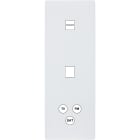 MODELEC - Facade M Blanc Mat Triple Vertical 1 Chargeur USB 1 Media 1 Tv-Fm-Sat magnetiq