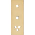 MODELEC - Façade "M" Laiton Verni Triple Verti 1 Chargeur USB 1 Media 1 Tv-Fm-Sat magnétiq