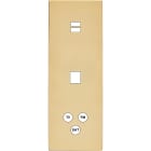 MODELEC - Façade "M" Laiton Miroir Tripl Verti 1 Chargeur USB 1 Media 1 Tv-Fm-Sat magnétiq