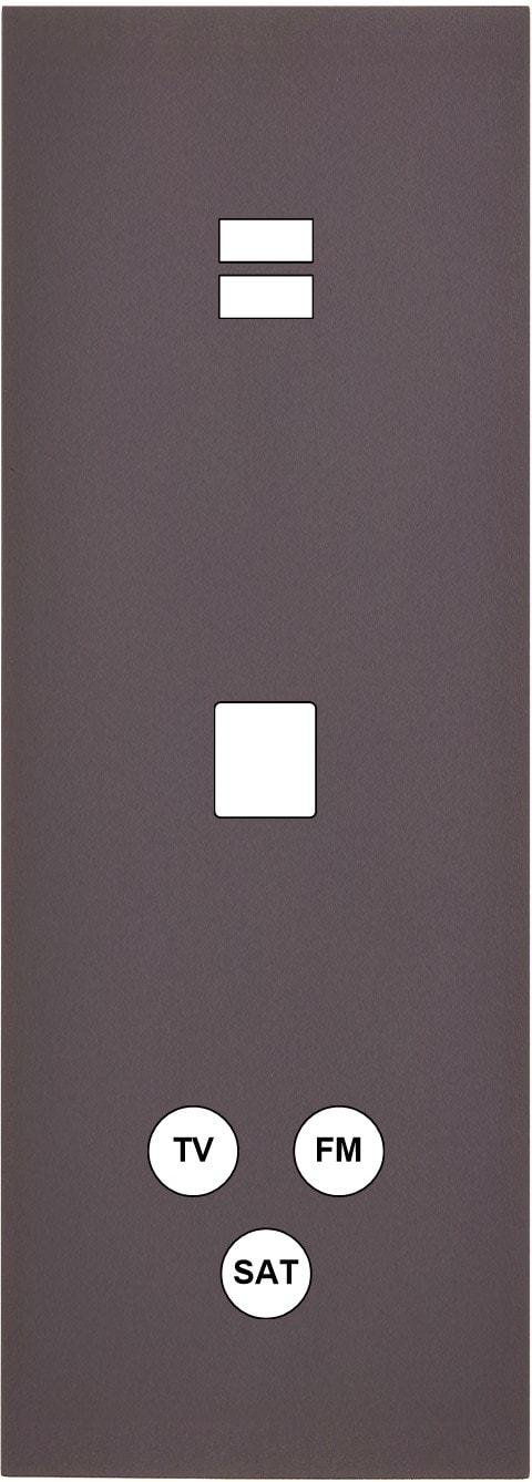 MODELEC - Façade Désir Anthracite Mat Triple Verticale U1 M1 C3