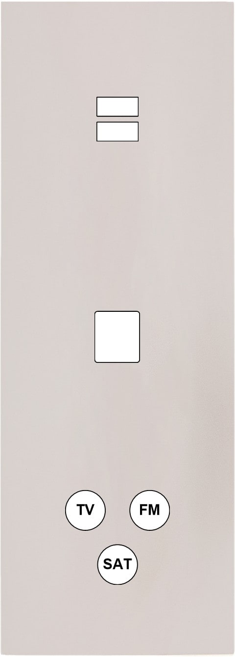 MODELEC - Façade Désir Gris Perle Mat Triple Verticale U1 M1 C3