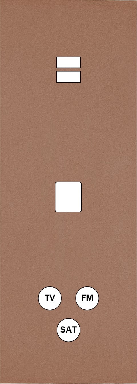 MODELEC - Façade Désir Moka Mat Triple Verticale U1 M1 C3