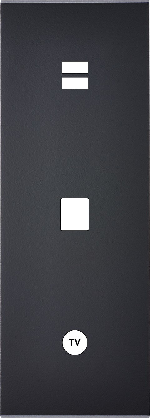 MODELEC - Façade Confidence Laiton Noir Mat Triple Verticale U1 M1 C1