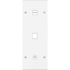 MODELEC - Façade Confidence Laiton Blanc Mat Triple Verticale U1 M1 C1 Vis