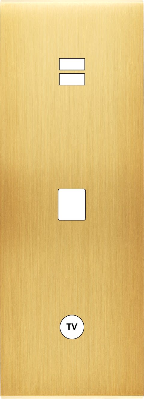 MODELEC - Façade Confidence Laiton Satine Triple Verticale U1 M1 C1