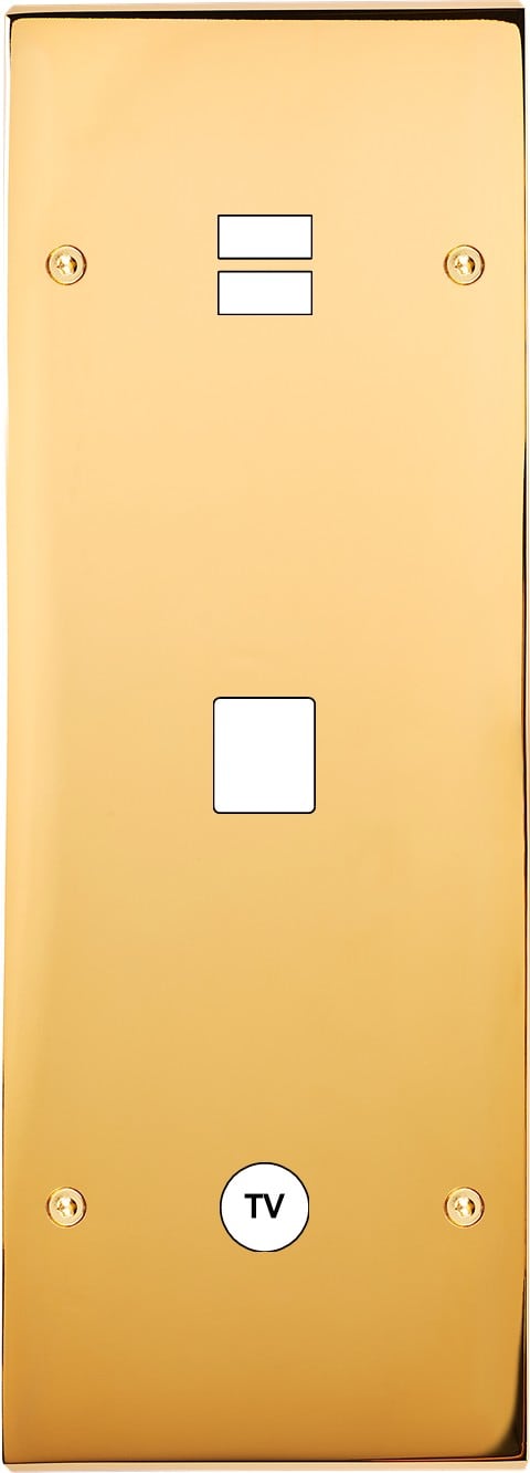 MODELEC - Façade Confidence Laiton Or Miroir Triple Verticale U1 M1 C1 Vis