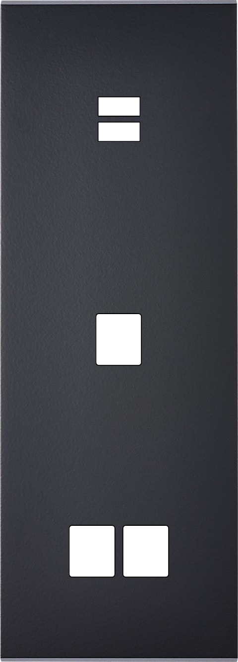 MODELEC - Façade Confidence Laiton Noir Mat Triple Verticale U1 M1 M2
