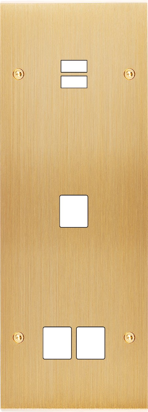 MODELEC - Façade Confidence Laiton Brosse Triple Verticale U1 M1 M2 Vis