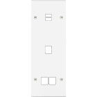 MODELEC - Façade Confidence Laiton Blanc Mat Triple Verticale U1 M1 M2 Vis
