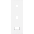 MODELEC - Façade Confidence Laiton Blanc Mat Triple Verticale U1 M1 M2