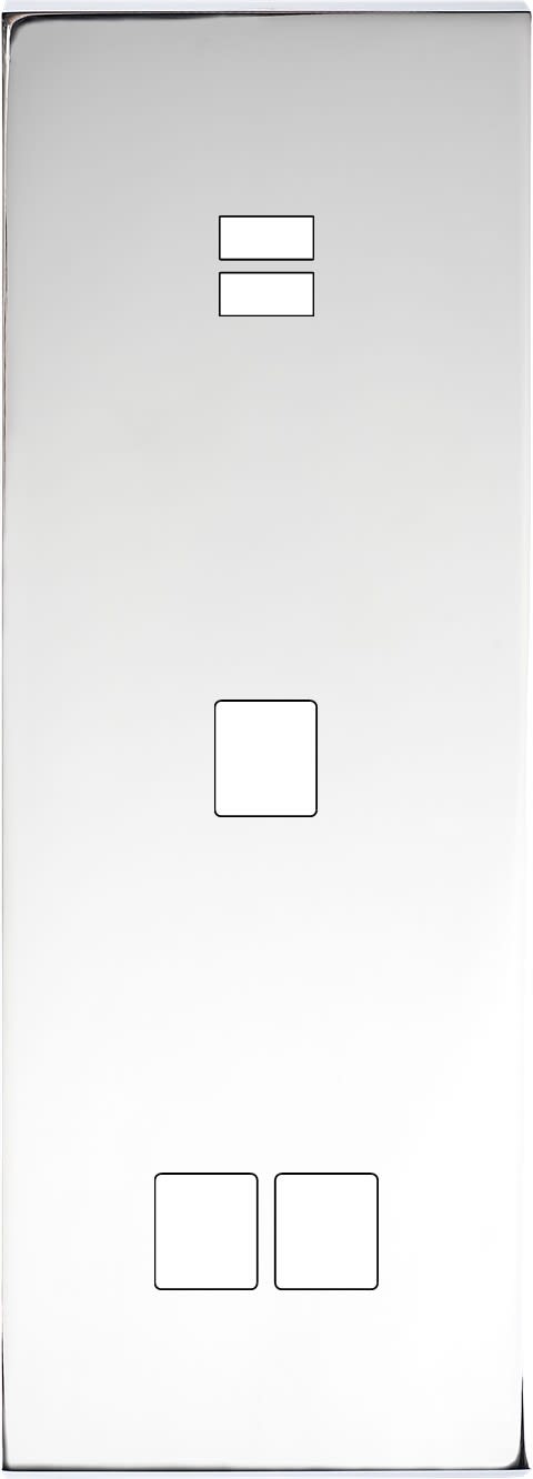 MODELEC - Façade Confidence Laiton Chrome Triple Verticale U1 M1 M2