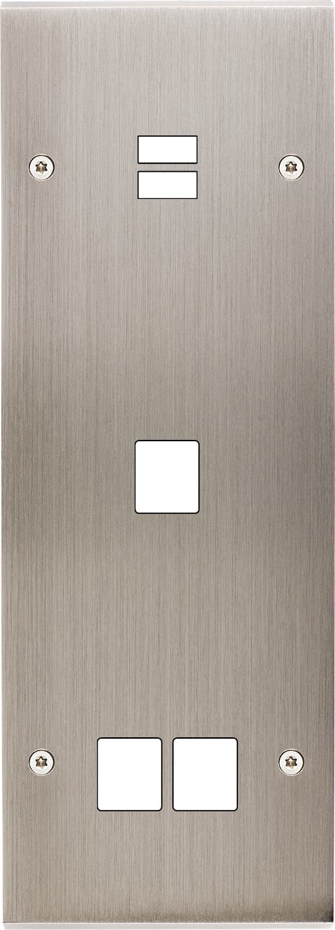 MODELEC - Façade Confidence Laiton Nickel Satine Triple Verticale U1 M1 M2 Vis