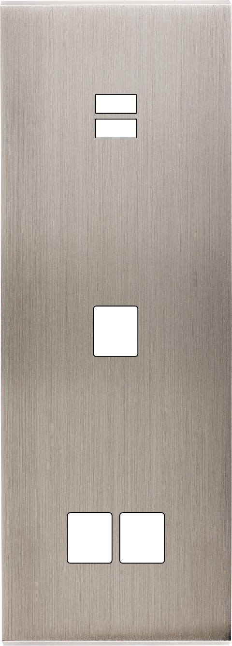 MODELEC - Façade Confidence Laiton Nickel Satine Triple Verticale U1 M1 M2