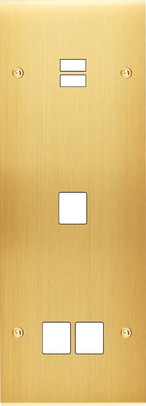 MODELEC - Façade Confidence Laiton Satine Triple Verticale U1 M1 M2 Vis