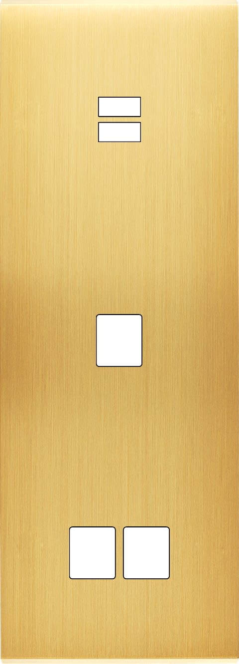 MODELEC - Façade Confidence Laiton Satine Triple Verticale U1 M1 M2