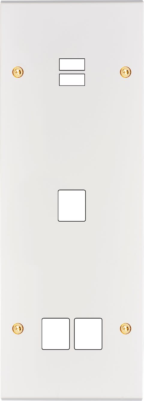 MODELEC - Façade Confidence Laiton Blanc Email Triple Verticale U1 M1 M2 Vis