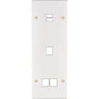 MODELEC - Façade Confidence Laiton Blanc Email Triple Verticale U1 M1 M2 Vis