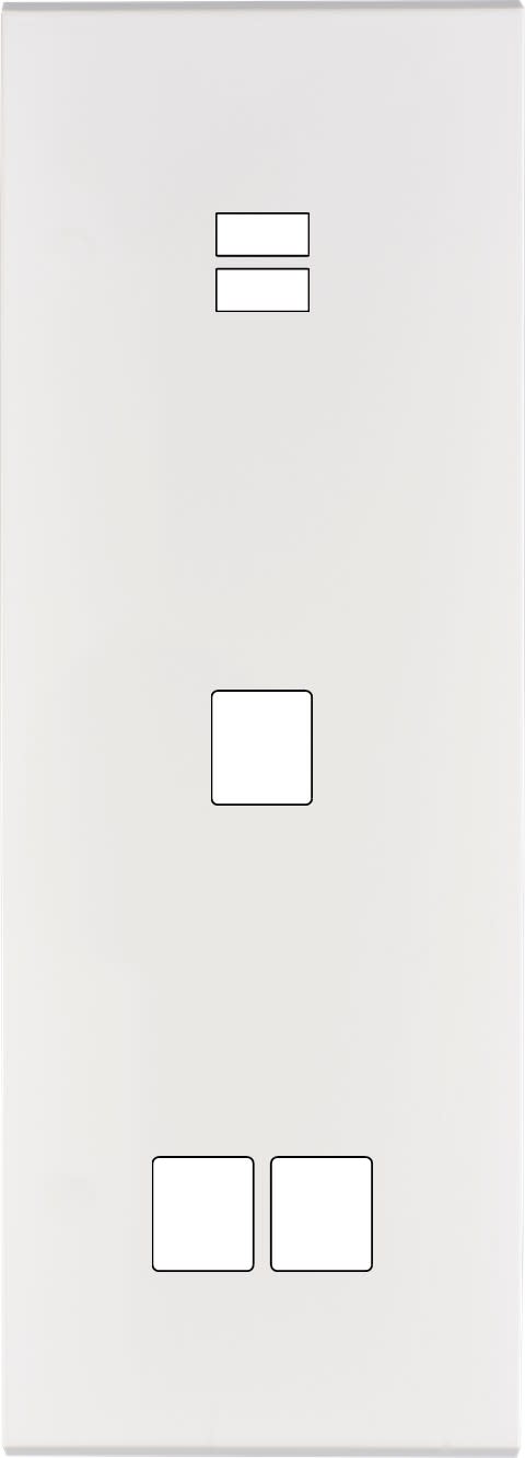 MODELEC - Façade Confidence Laiton Blanc Email Triple Verticale U1 M1 M2