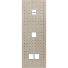 MODELEC - Façade Empreintes POINT Nickel Sat Triple Verti Chargeur USB 1 Média 2 Média M