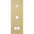 MODELEC - Façade Empreintes PLAN Laiton Sat Triple Verti Chargeur USB 1 Média 2 Média M