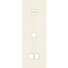 MODELEC - Façade Désir Ivoire Mat Triple Verticale U1 M1 M2