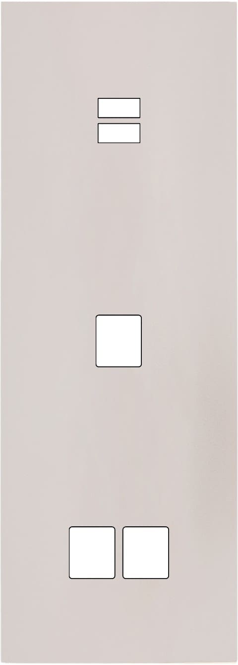 MODELEC - Façade Désir Gris Perle Mat Triple Verticale U1 M1 M2