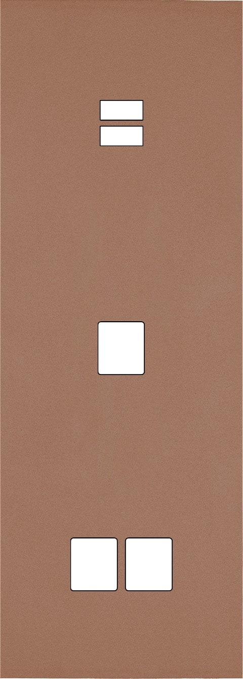 MODELEC - Façade Désir Moka Mat Triple Verticale U1 M1 M2
