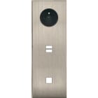 MODELEC - Façade Empreintes ANGLE Nickel Sat Triple Verti Prise de Courant U1 1 bouton M