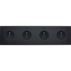 MODELEC - Façade Confidence Laiton Noir Mat Quadruple Horizontale PC Pc PC Pc Vis