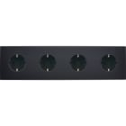 MODELEC - Façade Confidence Laiton Noir Mat Quadruple Horizontale PCK Pck PCK Pck Magnet