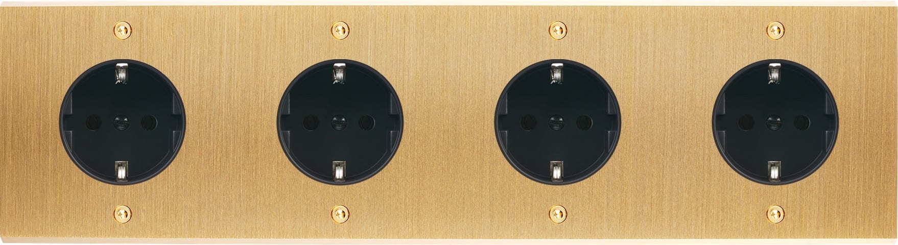 MODELEC - Façade Confidence Laiton Brosse Quadruple Horizontale Pckpckpckpck V