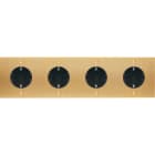 MODELEC - Façade Confidence Laiton Brosse Quadruple Horizontale Pckpckpckpck V