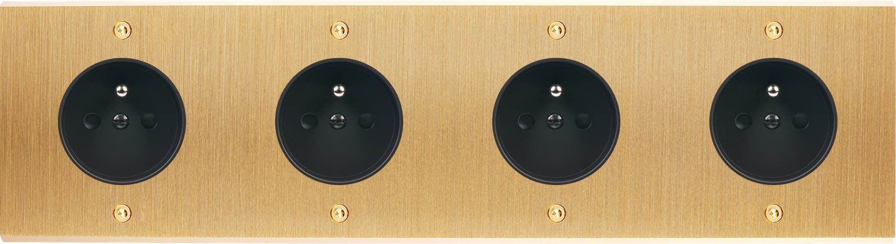 MODELEC - Façade Confidence Laiton Brosse Quadruple Horizontale PC Pc PC Pc Vis