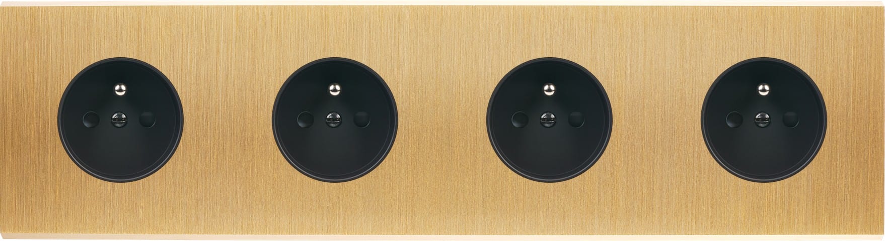 MODELEC - Façade Confidence Laiton Brosse Quadruple Horizontale PC Pc PC Pc