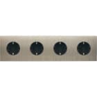 MODELEC - Façade Confidence Laiton Acier Brosse Quadruple Horizontale PCK Pck PCK Pck Mag