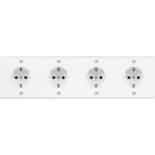 MODELEC - Façade Confidence Laiton Blanc Quadruple Horizontale 4Xpck V