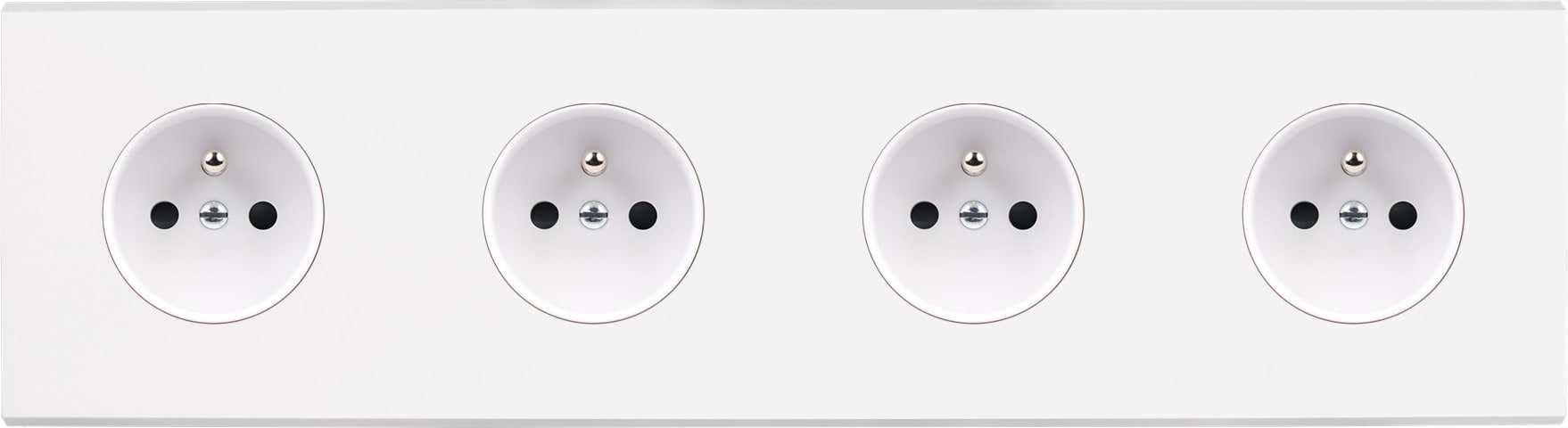 MODELEC - Façade Confidence Laiton Blanc Quadruple Horizontale PC Pc PC Pc