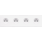 MODELEC - Façade Confidence Laiton Blanc Quadruple Horizontale PC Pc PC Pc