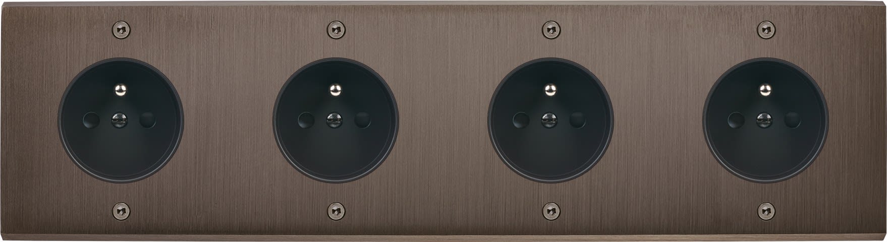 MODELEC - Façade Confidence Laiton Canon De Fusil Quadruple Horizontale PC Pc PC Pc à Vis