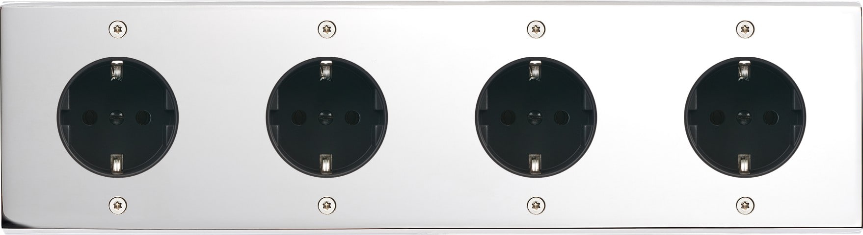 MODELEC - Façade Confidence Laiton Chrome Miroir Quadruple Horizontale PCK Pck PCK Pck Vis