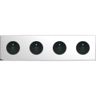 MODELEC - Façade Confidence Laiton Chrome Quadruple Horizontale PC Pc PC Pc